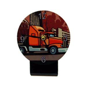 שעון שולחני מעץ+פרספקס