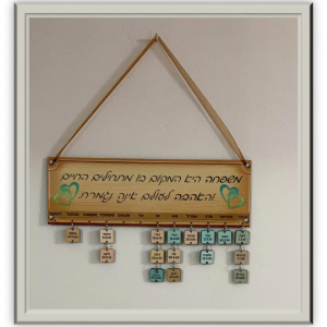 שלט ימי הולדת + 8 תליונים